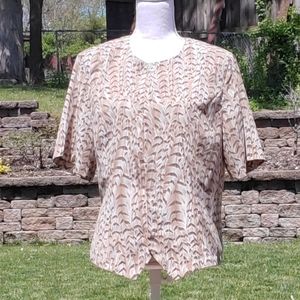 🌟 3 for $15 Deal! 🌟Cathy Che black tan button up blouse 16